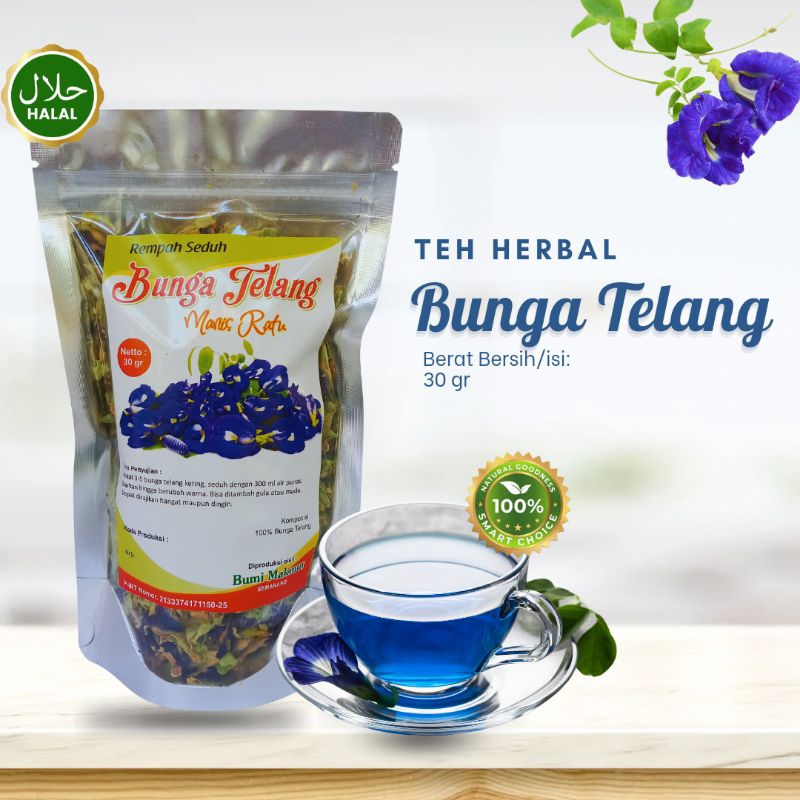 

Bunga Telang Kering 30 gr | Teh ungu Herba Kesehatanl