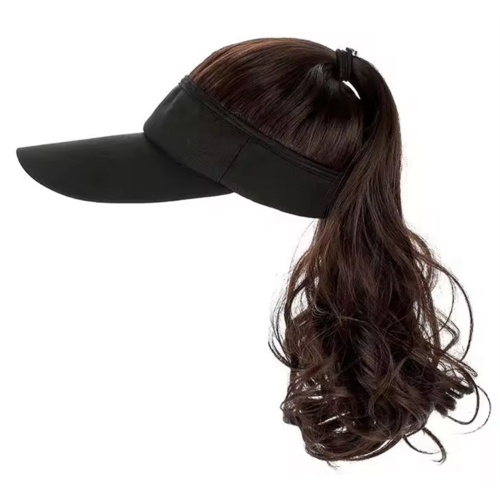 Wig topi kuncir curly