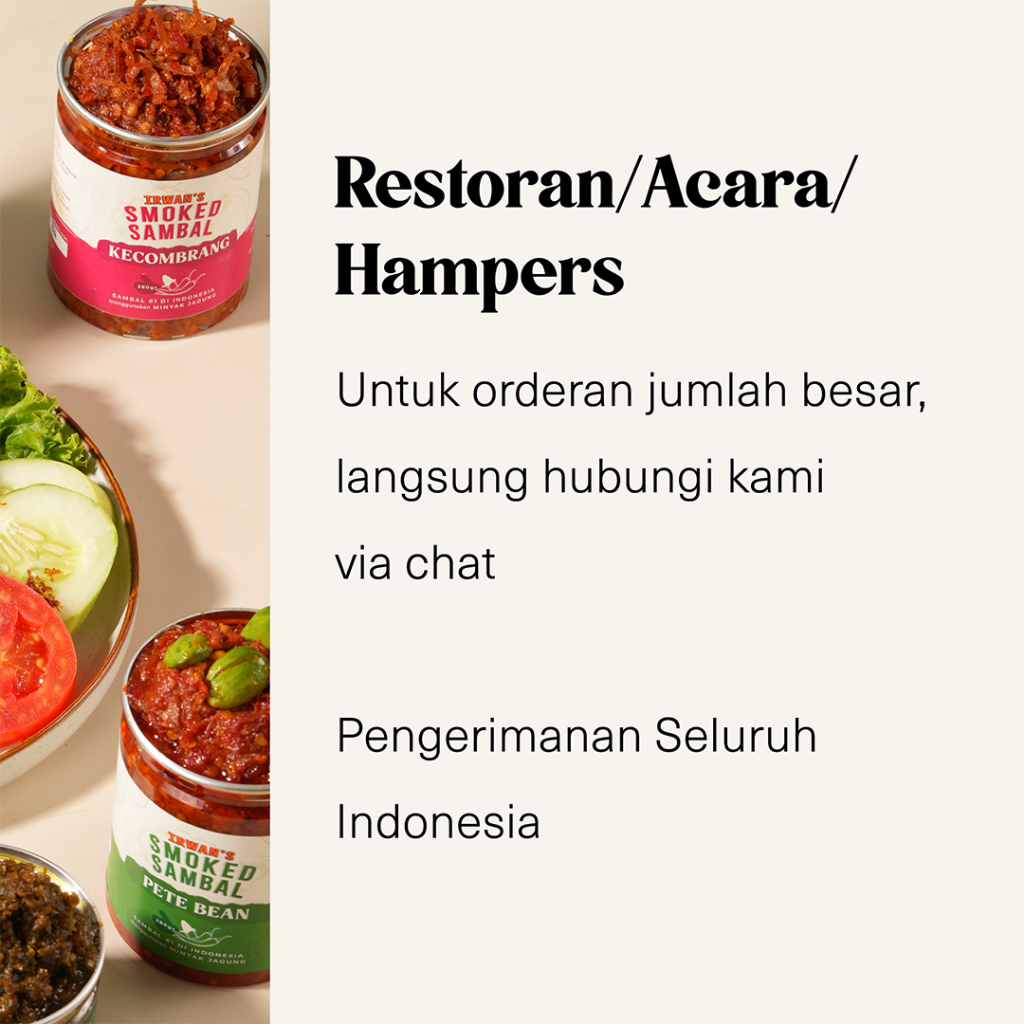 

KTr190 Irwan's Smoked Sambal - Paket Hemat Bundle 3 Rasa Sambal (Pedas Gledek, Kecombrang, Hijau