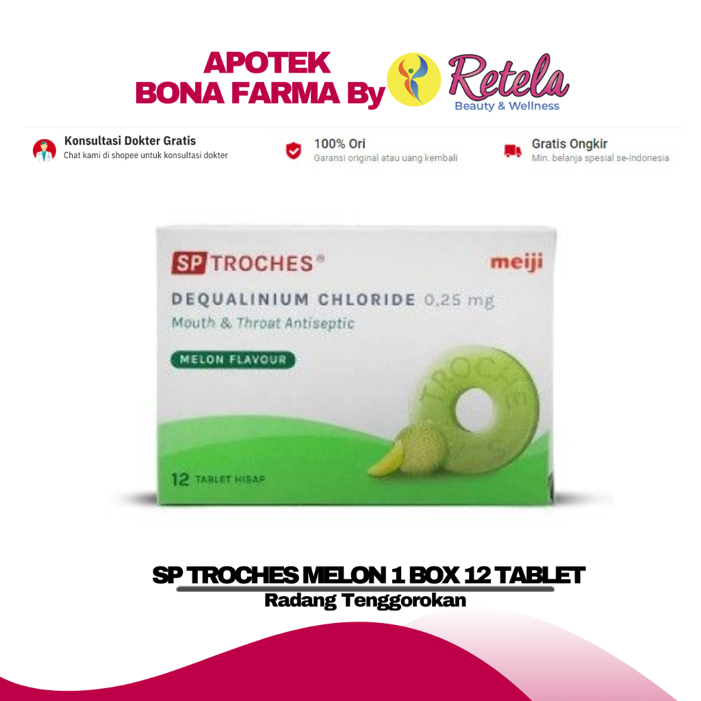 

SP TROCHES MELON 1 BOX 12 TABLET / RADANG TENGGOROKAN