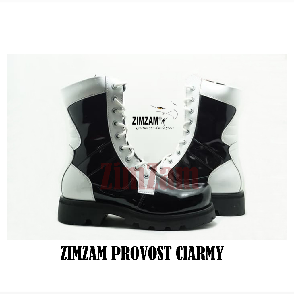 PROMO SEPATU ZIMZAM BOOT SAFETY PRIA CIARMY PROVOST POLRI KULIT ASLI SOL RADIAL
