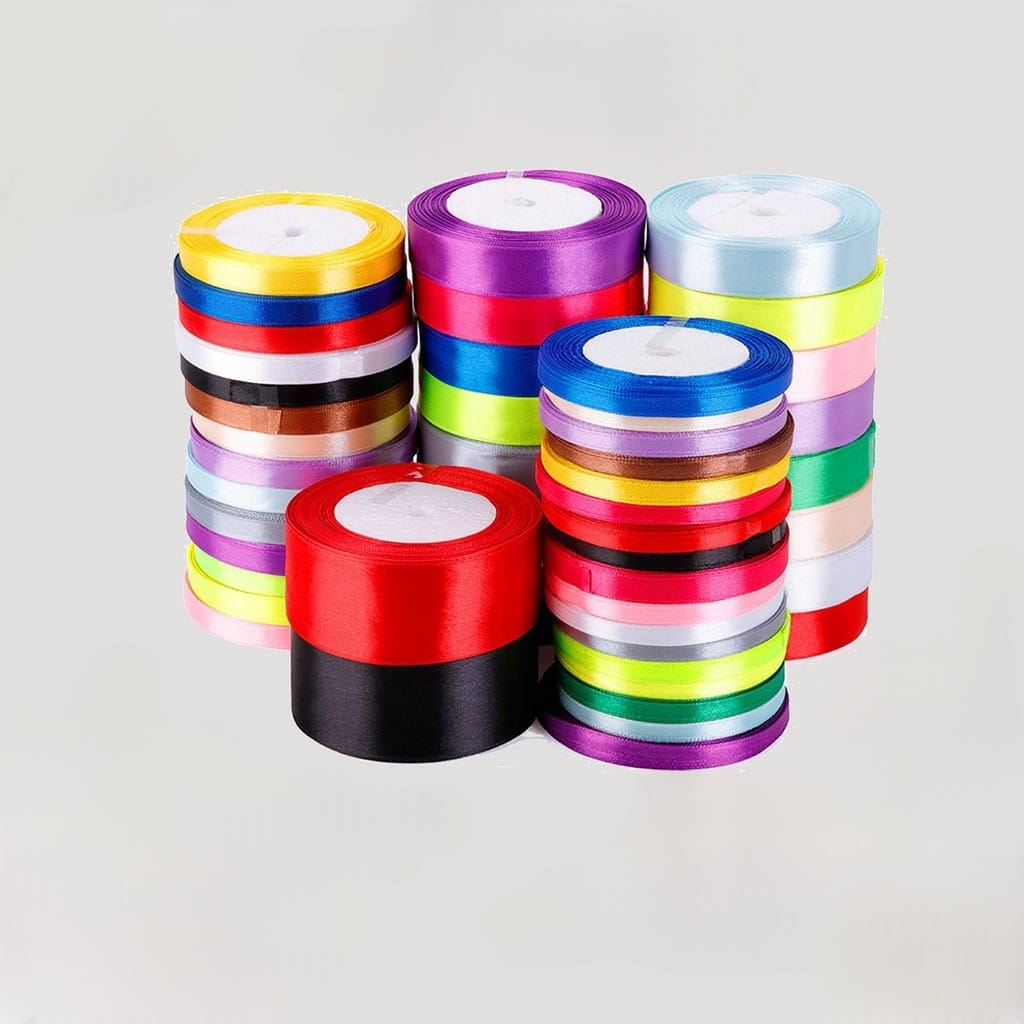 

(Per 5 Meter) Pita Satin Polos Lebar 1,2cm / 2cm