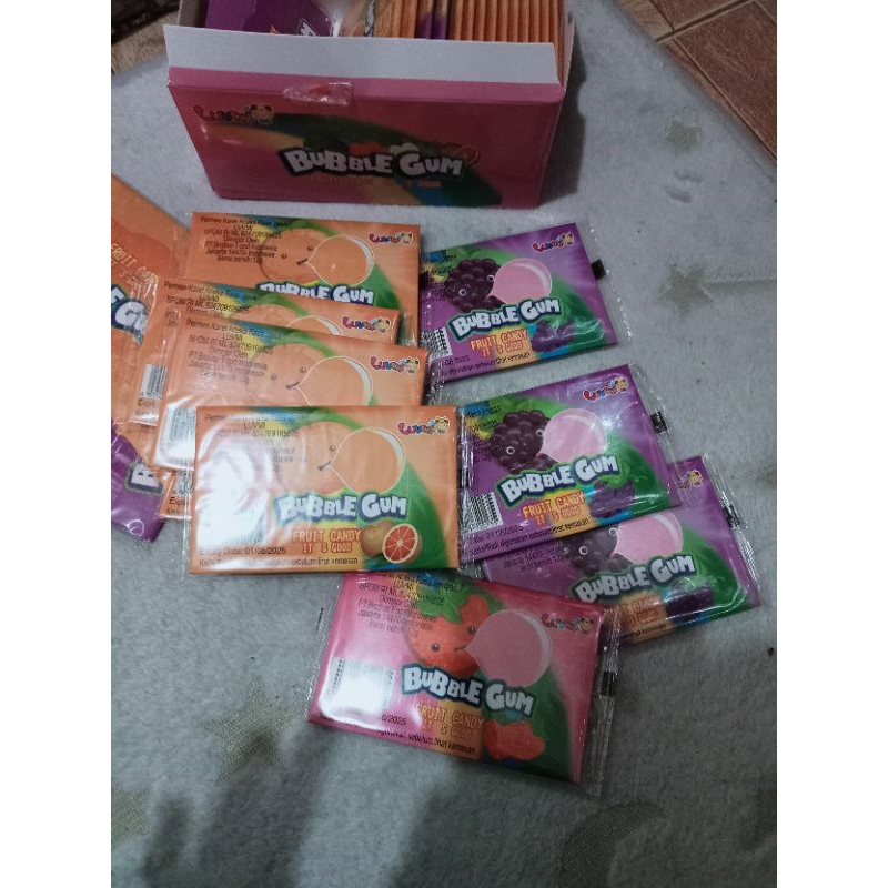 

permen karet rasa buah/bubble gum fruit candy it's good