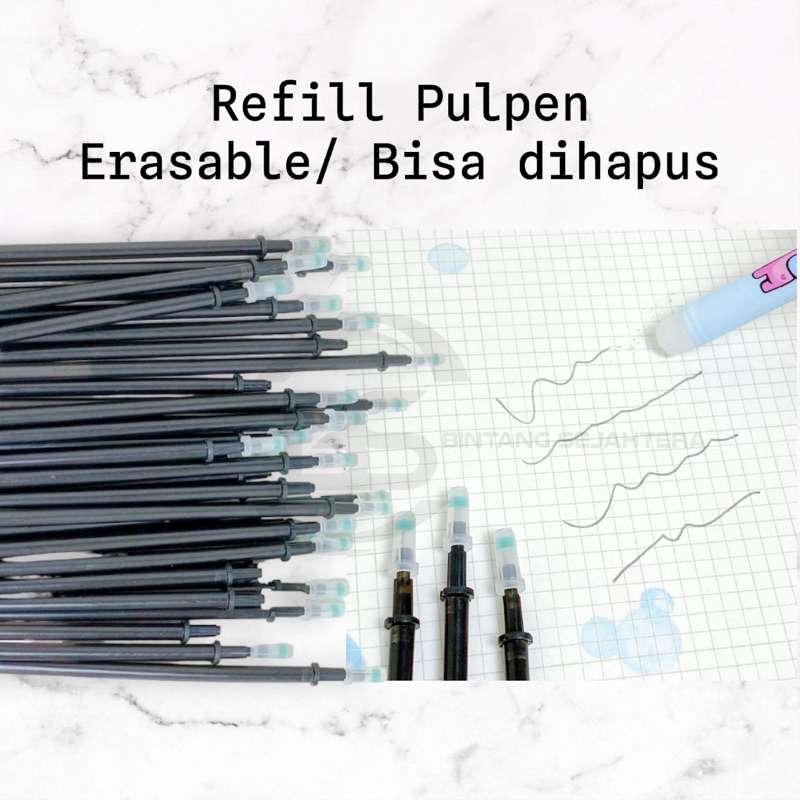 

1 Pcs - Refill Pulpen Erasable/ Bisa di hapus isi pulpen 0.5mm Black