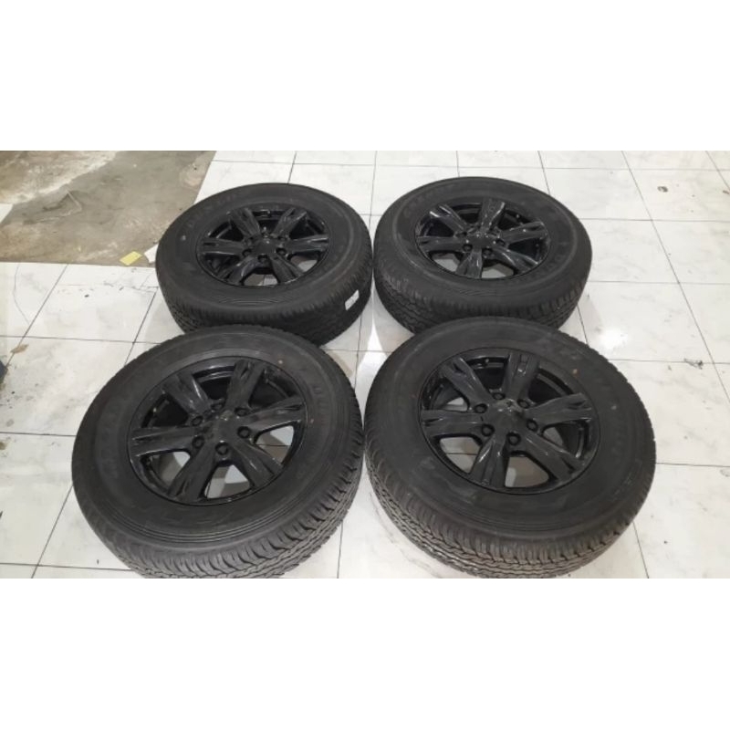 Velg Mobil Bekas Std Isuzu Mux Ring 17 6x139 + Ban 265 65 17 Dunlop