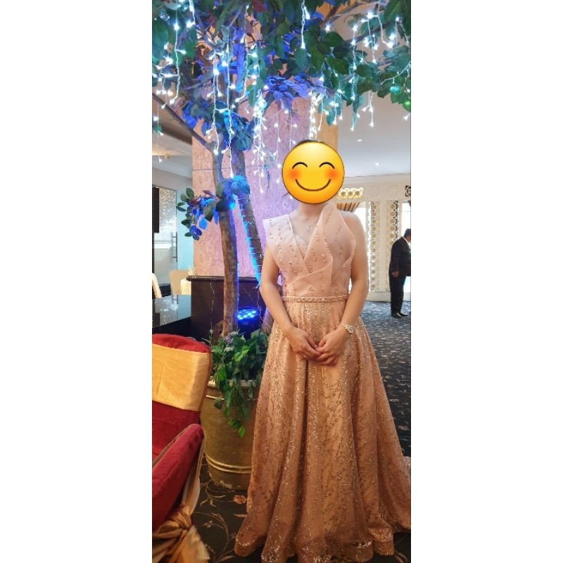 Preloved Like NEW Gaun Rosegold