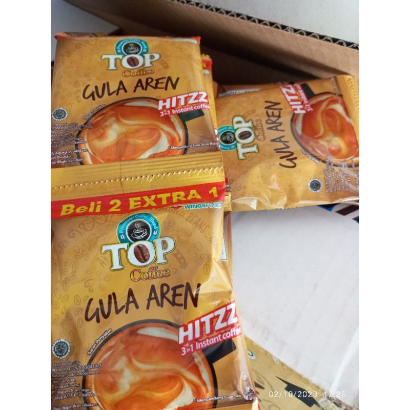 

top coffee gula aren 1 renceng isi 15 pcs