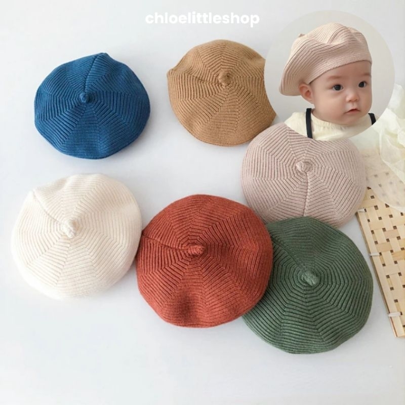 Topi Baret Anak Bayi | Beret Hat Korean Style Topi Pelukis Lucu KB