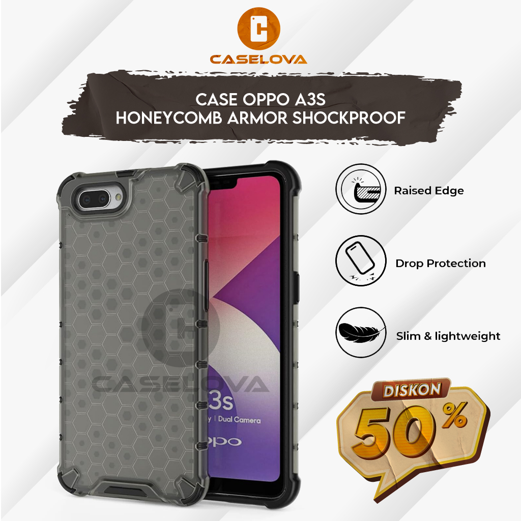 Hard Case Oppo A3s Honeycomb Armor Shockproof