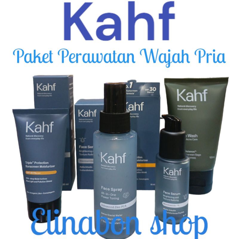 Kahf Paket Perawatan Wajah Pria/Skincare Pria/Skincare Pemutih Pria