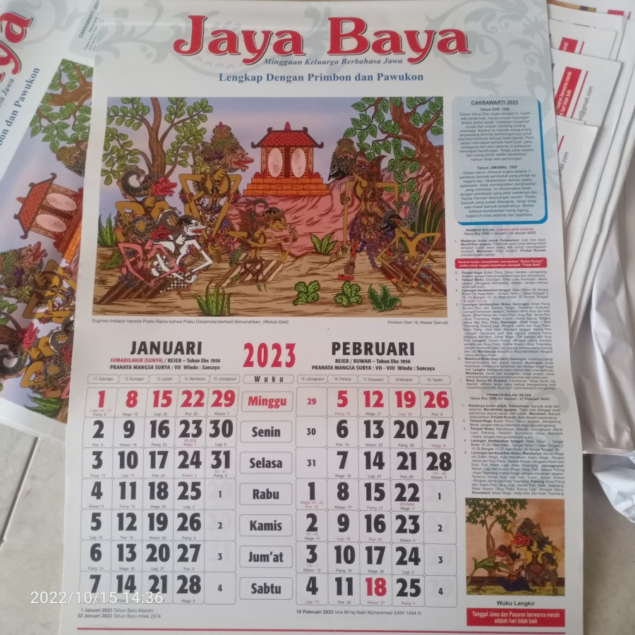 Monggo]] Kalender Jaya Baya Jayabaya 2023 - Kalender Primbon Jawa - ORIGINAL