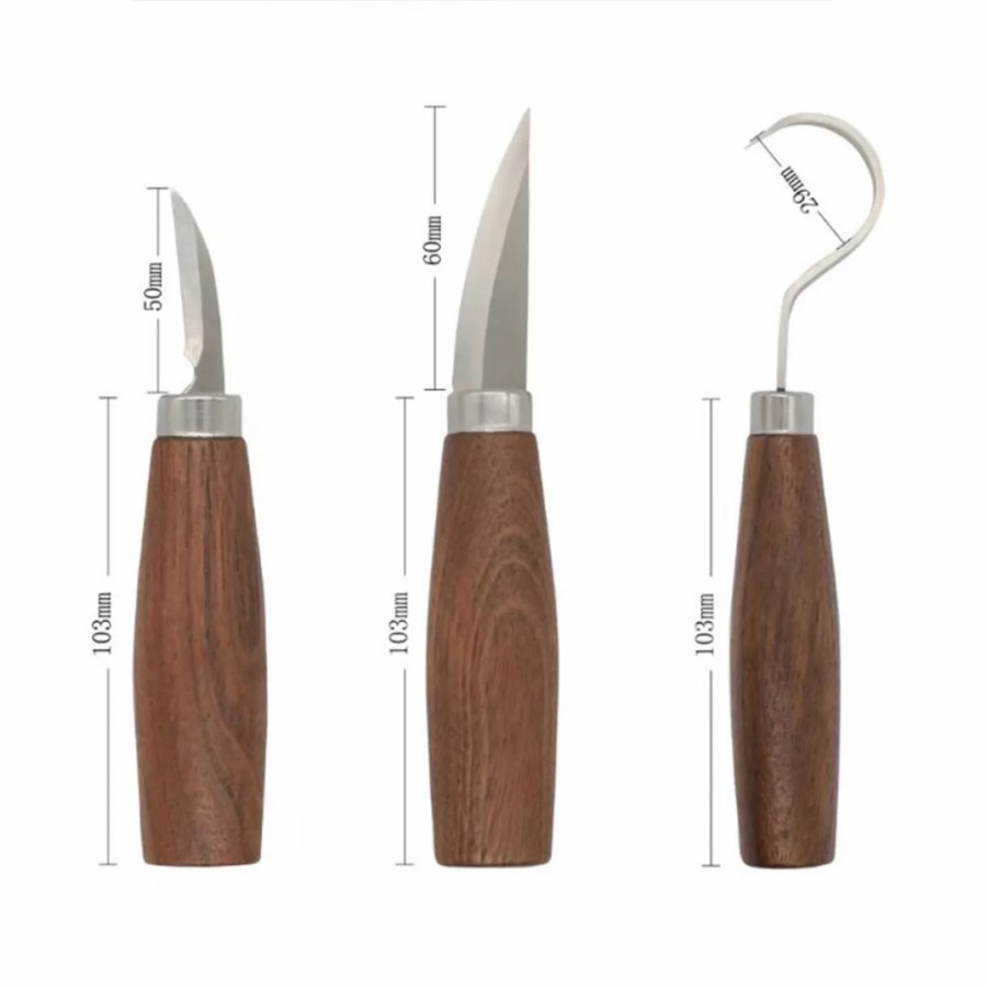 

DIY Pisau Alat Ukir Cutter Pahat Woodworking kayu set 3 pcs kerajinan Diskon