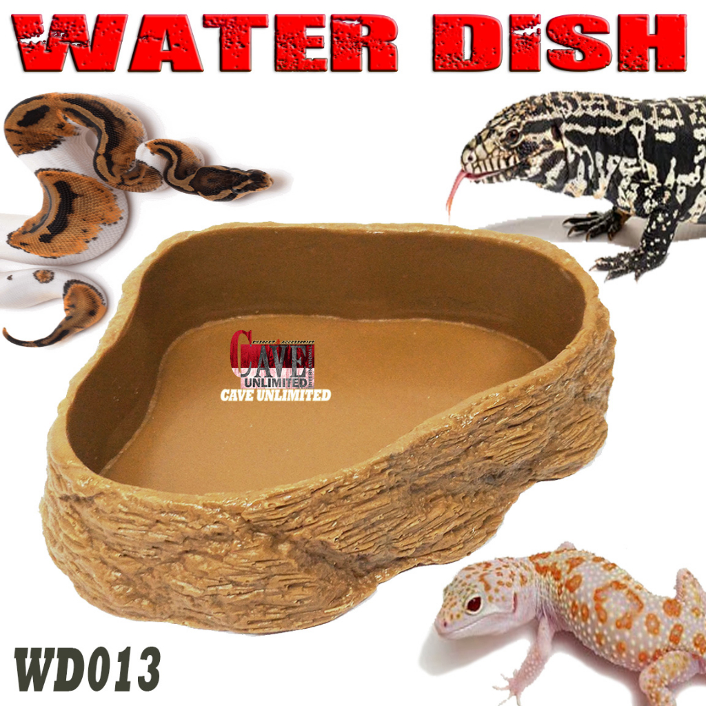 WD013 WATERDISH FEEDING DISH FOODDISH TEMPAT WADAH AIR MINUM MAKAN KALSIUM REPTILE LEOPARD GECKO KAD