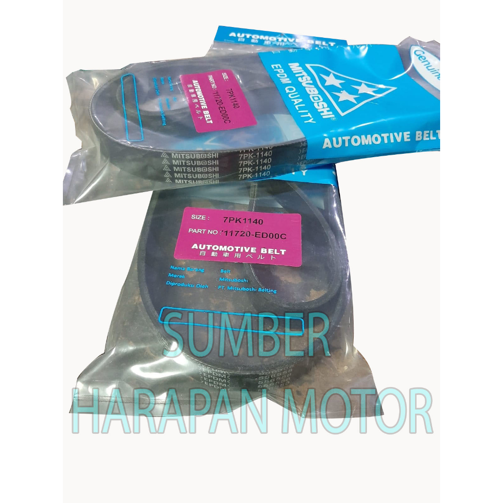 fan belt v belt tali kipas 7pk-1140 livina 7pk 1140