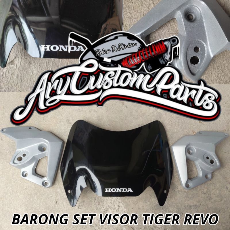 Kupingan lampu barong set visor tiger revo