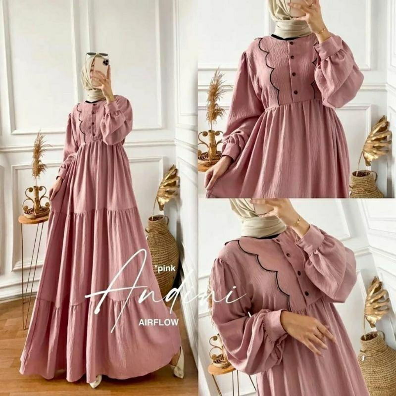 GAMIS ANDINI DRESS BUSUI KEKINIAN