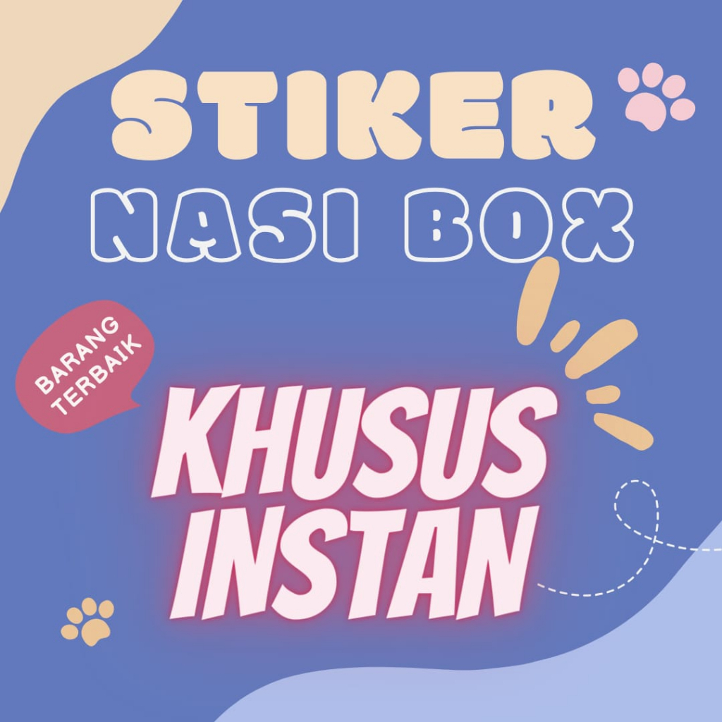 

Khusus Pengiriman Instan Stiker nasi box