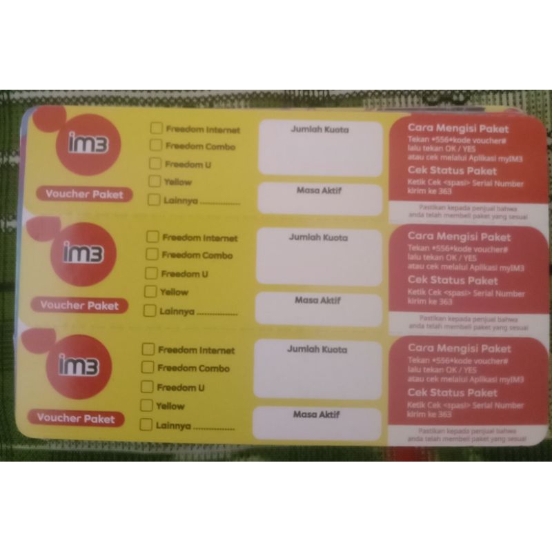 voucher kosong Im3
