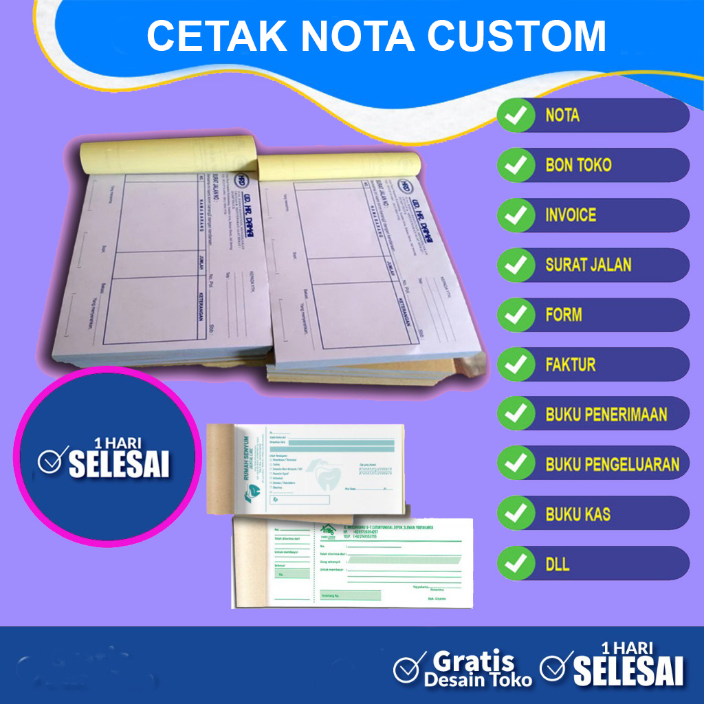 

Nota Custom UKURAN 1/2 FOLIO 1 RIM - 1 PLY 2 PLY 3 PLY 4 PLY 5 PLY (BEBAS DESAIN PAKAI NOMORATOR)