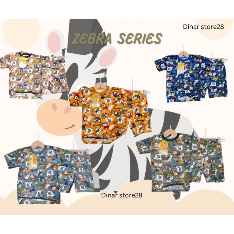 stelan baju tidur anak Gaffy kids Zebra Series / piyama anak motif zebra