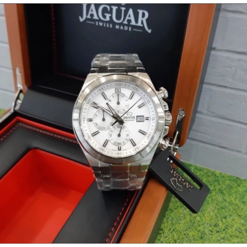 jam tangan pria original JAGUAR J665 SWISS MADE SILVER STENLESS STEEL