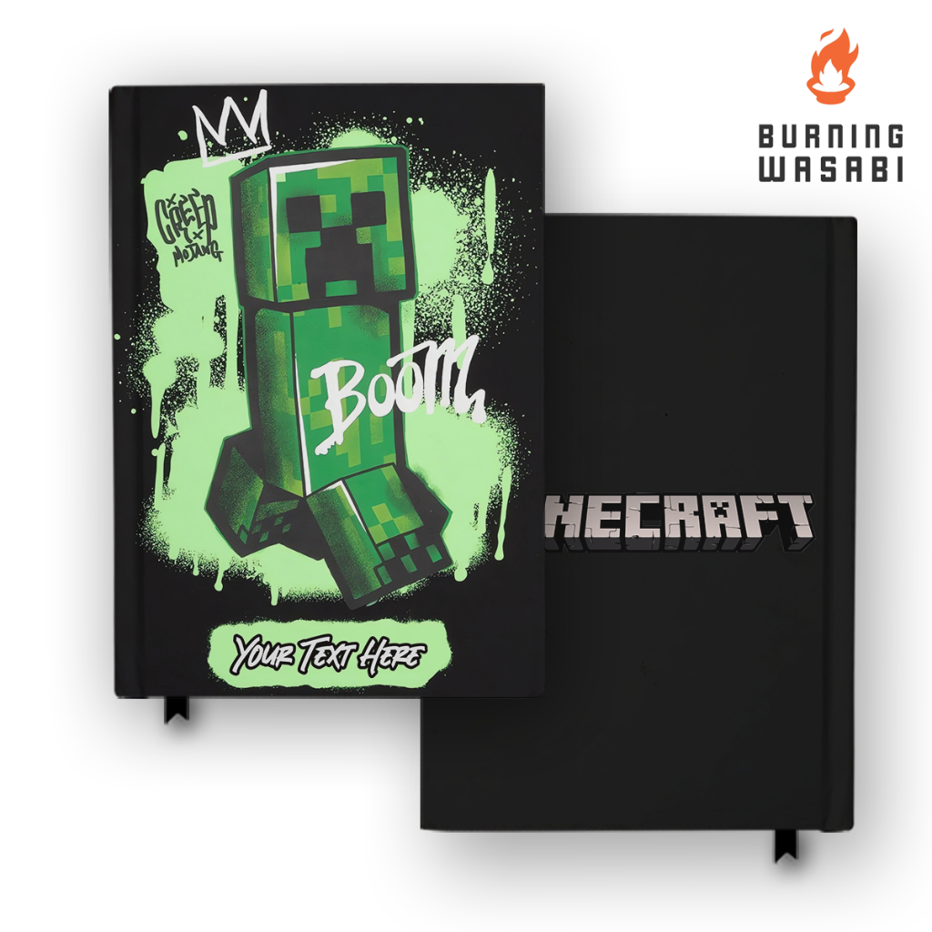 

Buku Catatan Notebook Minecraft 6 Creeper Grafitti Custom Nama Agenda Jurnal Diary Hardcover A5 A6 B5