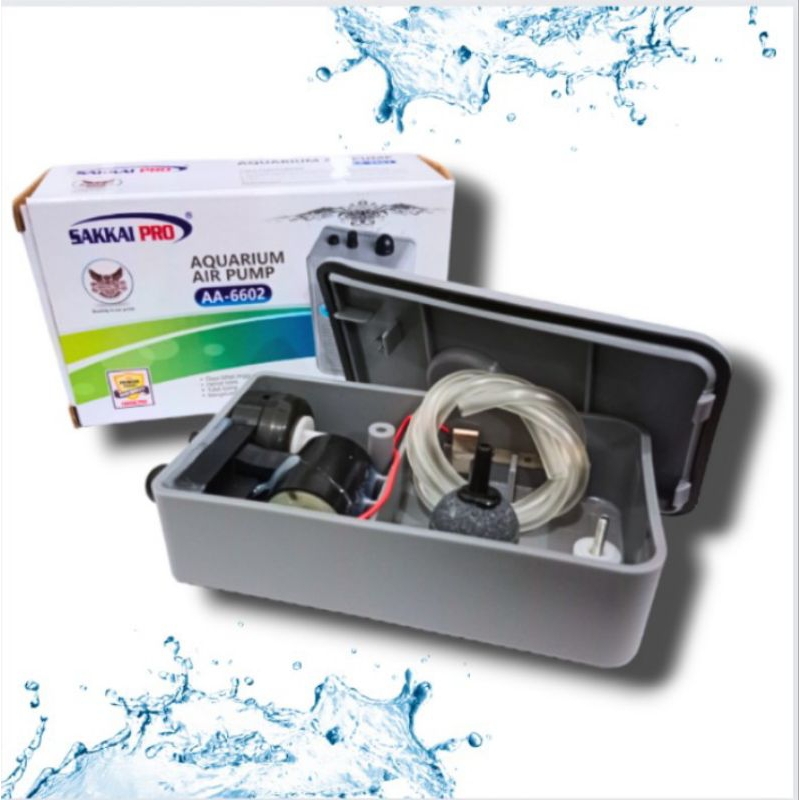 Aerator Airpump Baterai Aquarium Aquascape 1 LUBANG SAKKAI PRO 6602
