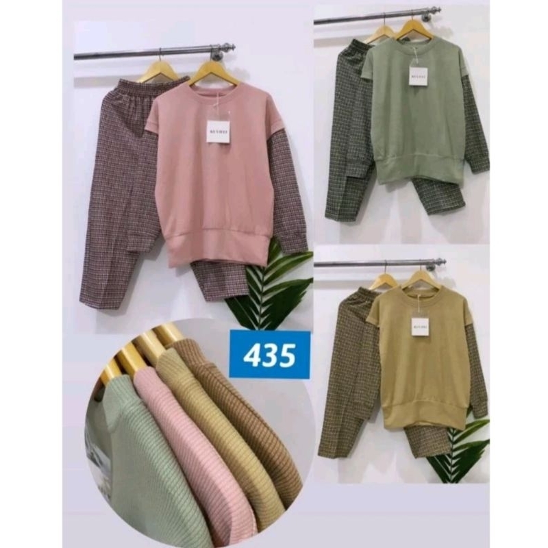 Kuyifei 435//One set rajut//Setelan rajut premium//Set celana//One set celana kuyifei//pakaianwanita