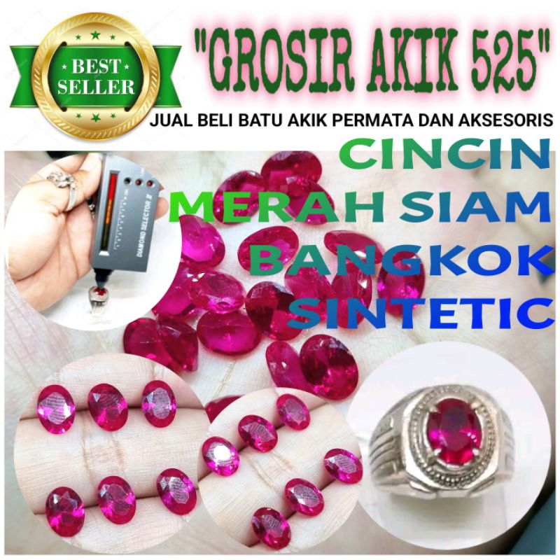 Batu akik merah delima merah siem rose bangkok