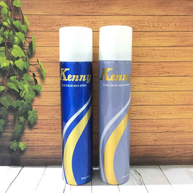 Kenny Color Hair Spray / Hair Spray Warna - Black / Hitam