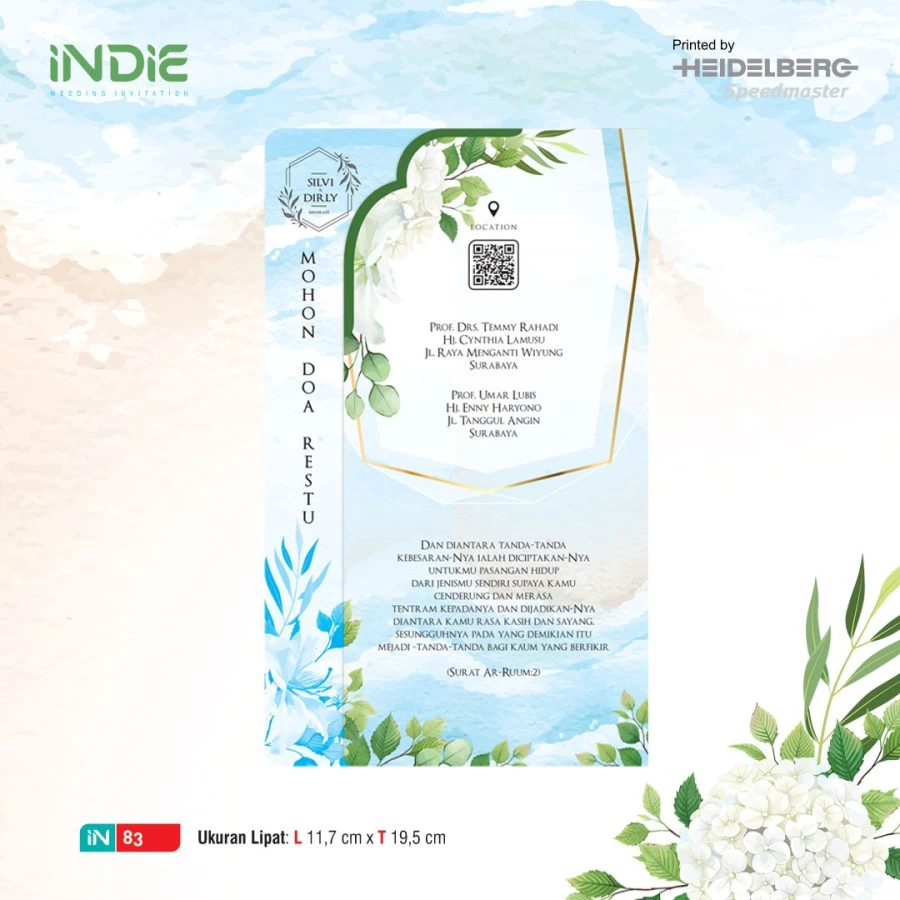 Undangan pernikahan murah / Blangko Undangan Pernikahan indie 83 / Undangan soft cover / Undangan es