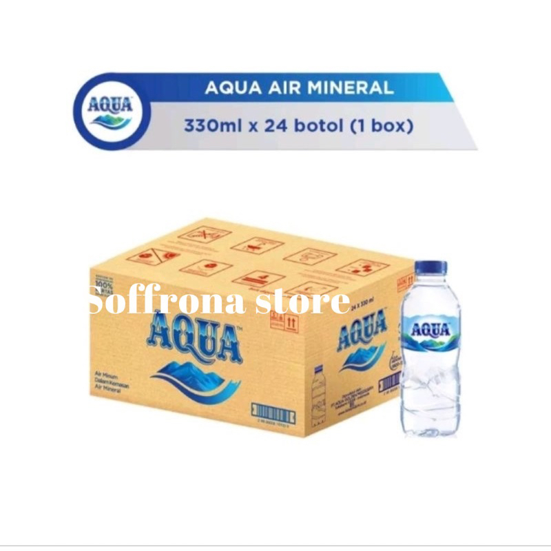 

AQUA 330 ML isi 24 1 box ready stock makassar