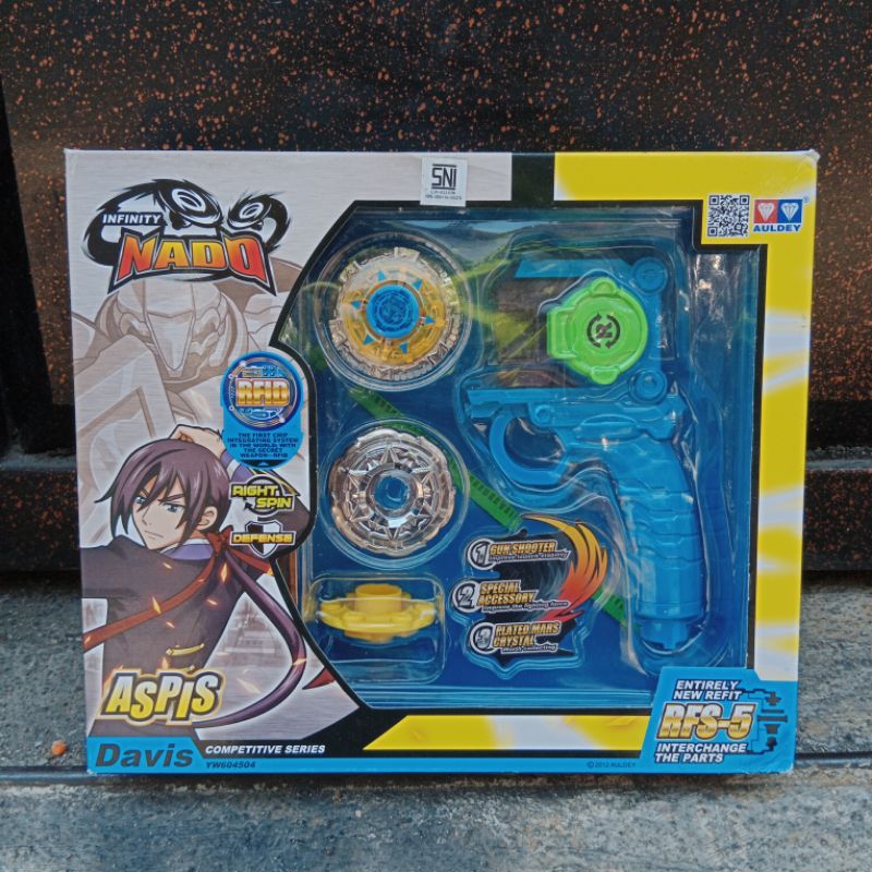 INFINITY NADO COMPETITIVE SERIES - MAINAN GANGSING ORIGINAL AULDEY (+ALAT PEMUTAR) BOX MIKA