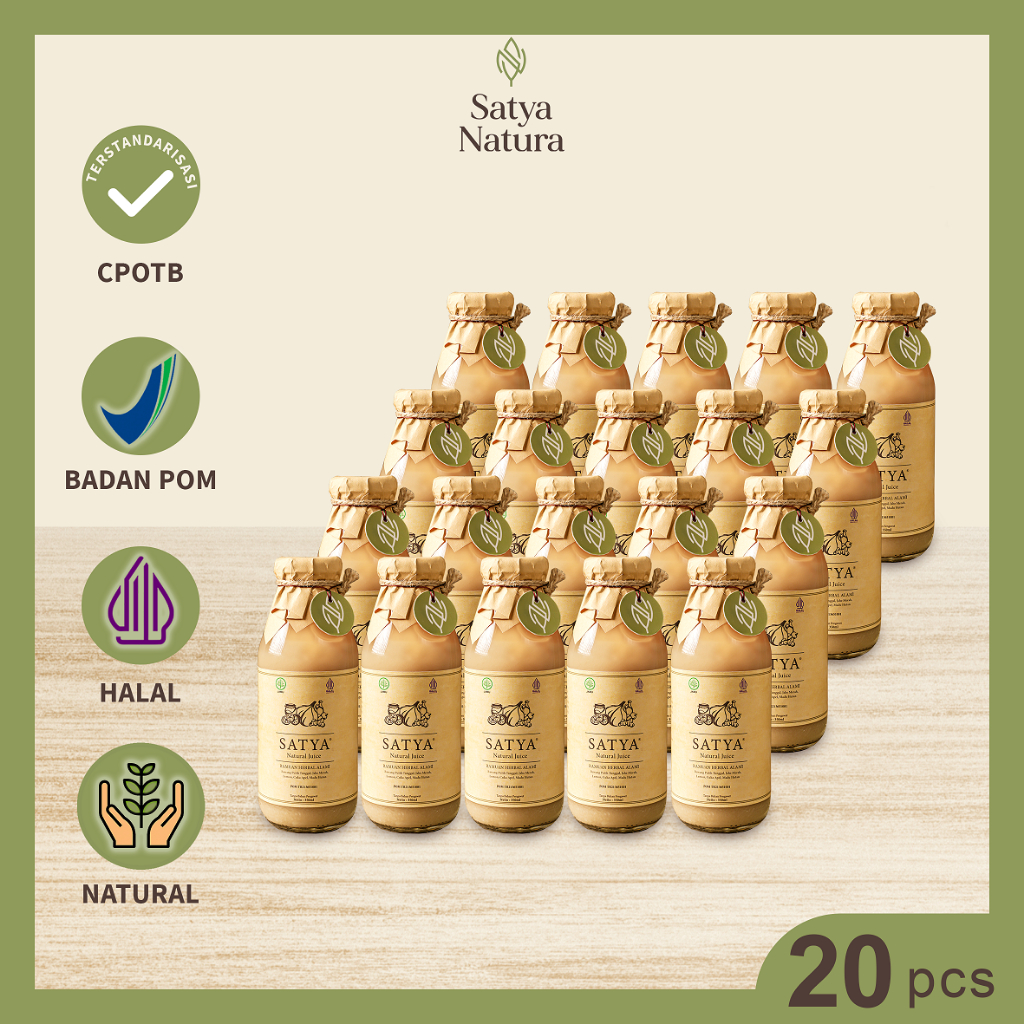 SATYA Natural Juice (PAKET 20 Botol) Jus Bawang Putih Tunggal BPOM TR