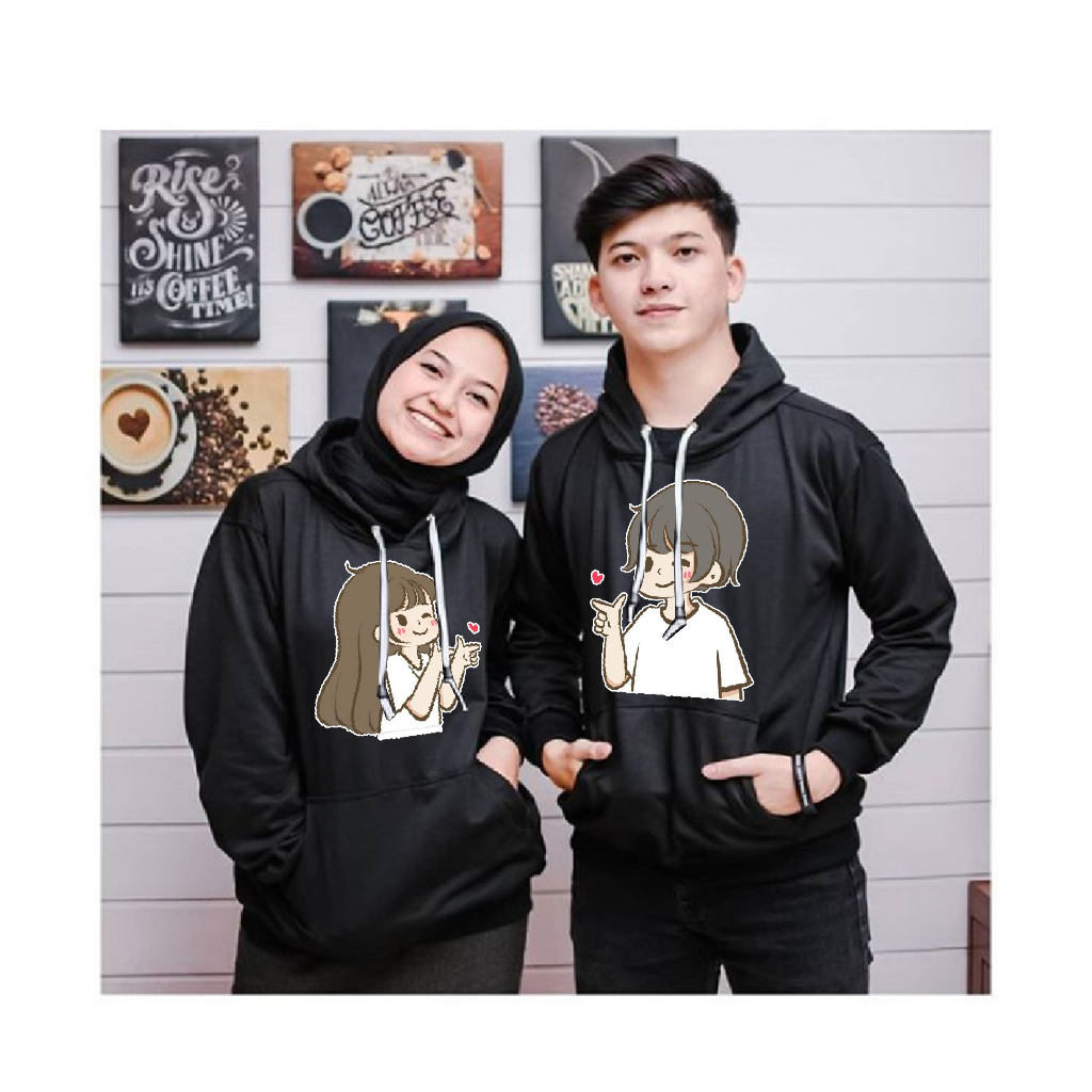 HOODIE COUPLE JAKET COUPLE HOODIE COUPLE PASANGAN  KEREN( PRIA,WANITA) HOODIE BERKUALITAS (LOVE 3)