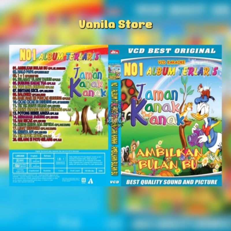 Kaset Video Musik Lagu Anak Anak Album Terlaris Ambilkan Bulan Bu