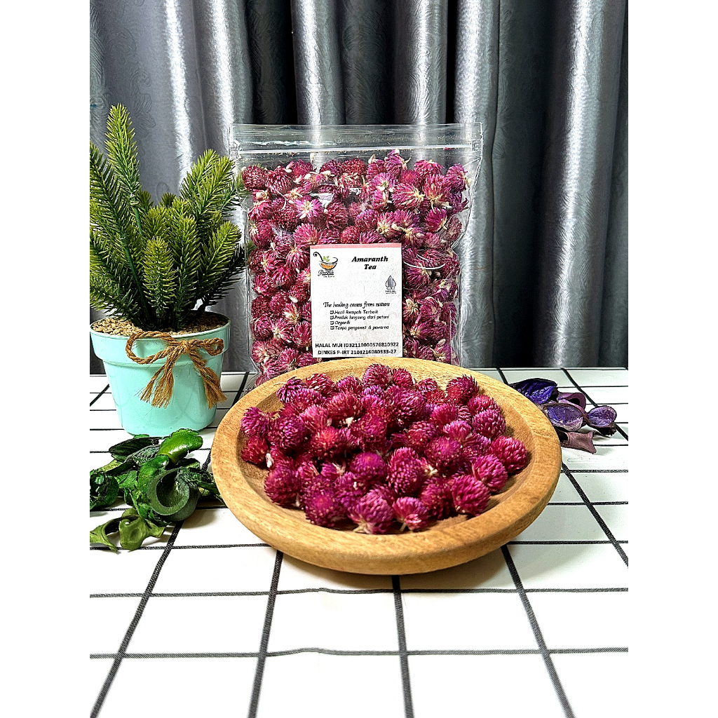 

Globe Amaranth Tea - Teh Bunga Amaranth Kering 50 Gram Rempah Bu Risma