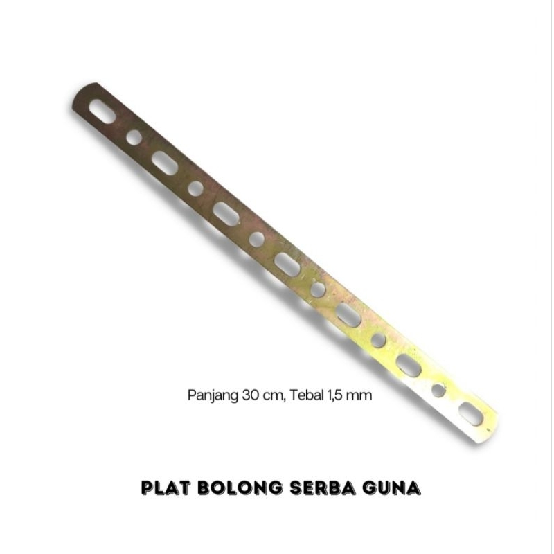 Breket Plat Nomor Besi Plat Bolong Serbaguna Bracket Plat Penggaris Knalpot Garisan