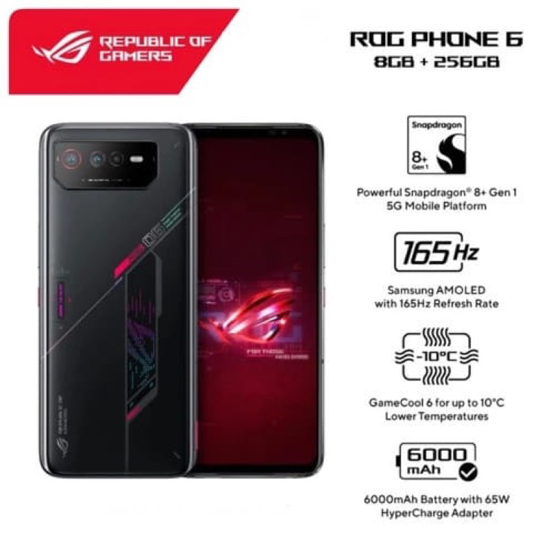 ASUS SMARTPHONE ROG phone 6 8/256GB garansi resmi