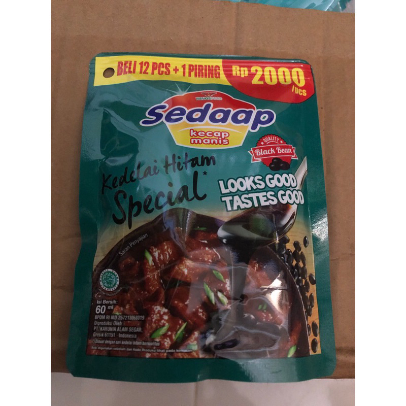 

Kecap Sedaap eceran 2000 kemasan 60ml
