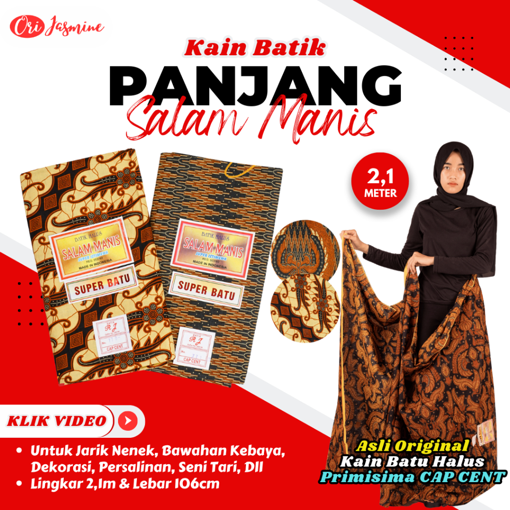 Kain batik meteran murah jarik batik tebal halus original kwalitas super  primis MPT SALAM MANIS