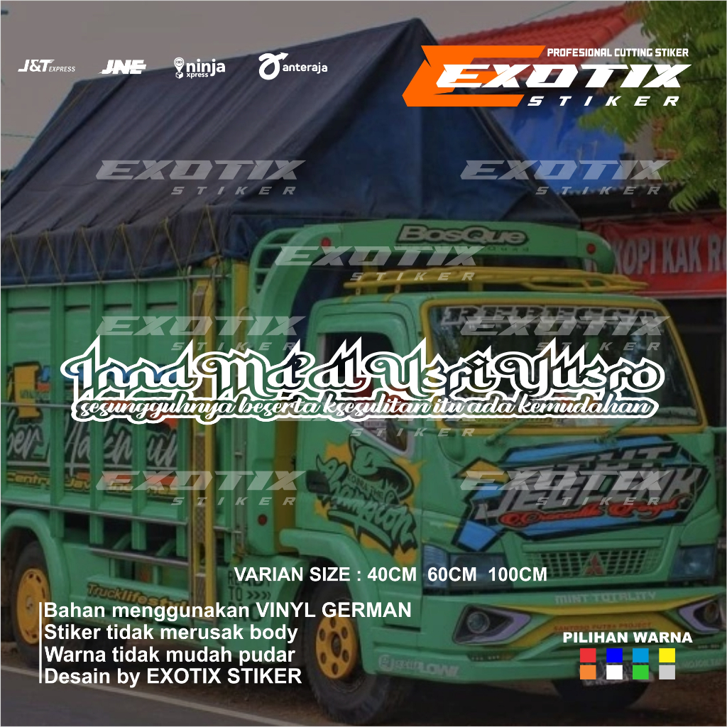 Stiker kaca inamaalusrisyusro stiker variasi kaca depan belakang mobil pickup truk