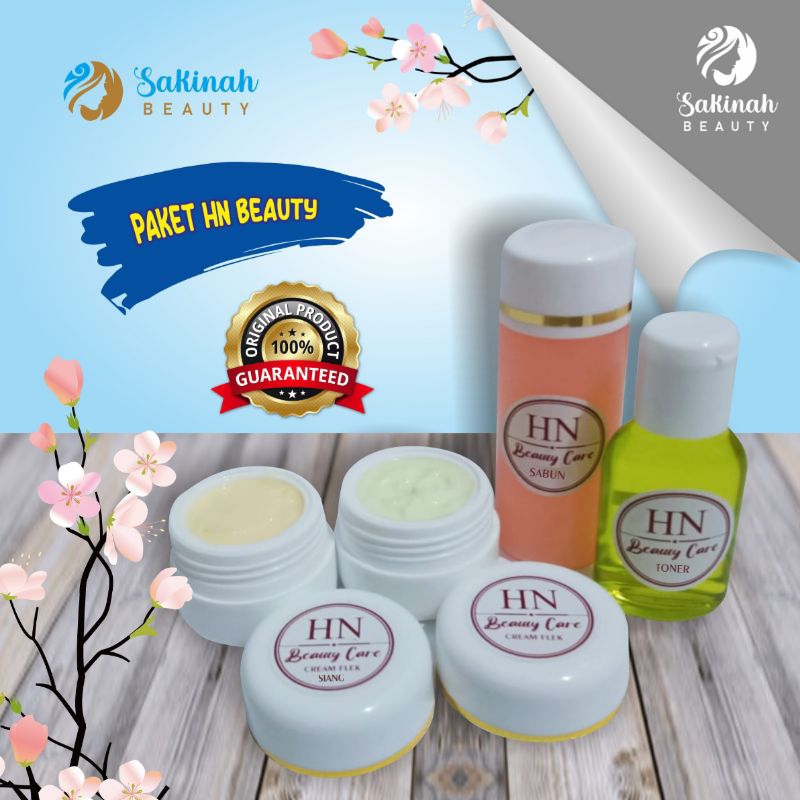 PAKET CREAM HN FLEK BEAUTY ORIGINAL - KRIM PENGHILANG FLEK HITAM PEMUTIH WAJAH GLOWING