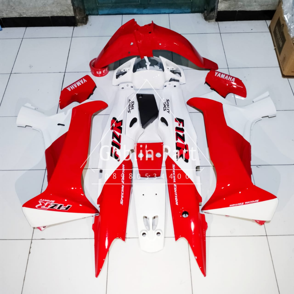 Cover Body Fullset Halus Fizr F1zr Malboro Merah Putih Cover Body Yamaha Fizr F1zr