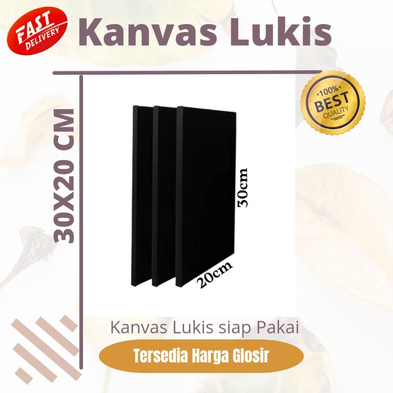 

kanvas lukis hitam 30x20cm canvas lukis tangan