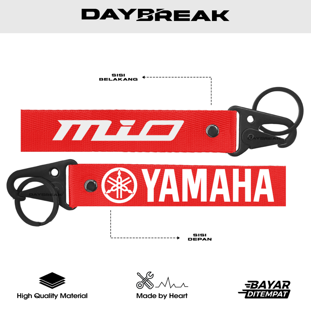 Gantungan Kunci Motor Logo Yamaha Mio Keren dan Unik Desain Kreatif untuk Gaya Berkendara