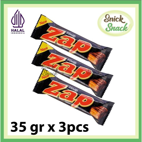 

Delfi Zap 35 gr Cokelat Bar with Soft Nougat n Creamy Caramel Chocolate