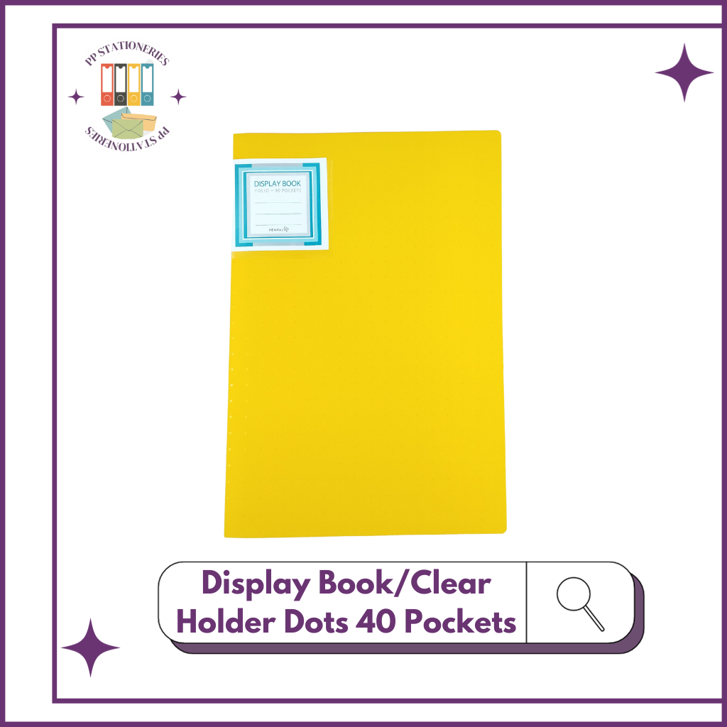 

Penpal Display Book / Clear Holder 40 Pockets Motif Dots Pastel (PL-824)