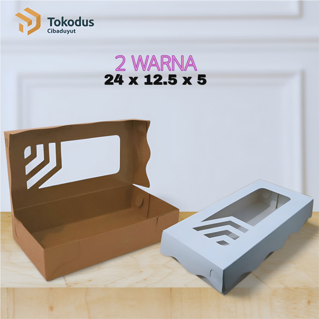

Papperbox Brownies | Dus Brownies | Dus Packing Roti | Dus Kue | Dus Makanan uk 24 x 12,5 x 5 cm - Tokodus Cibaduyut