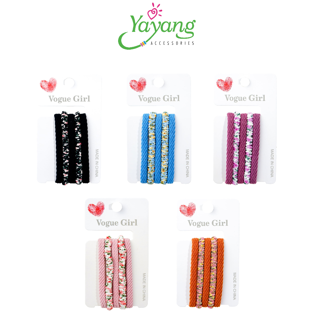 YAYANG Ikat Rambut Flower Set 5 - Ikat Rambut Bunga Elastis -  NAR0395